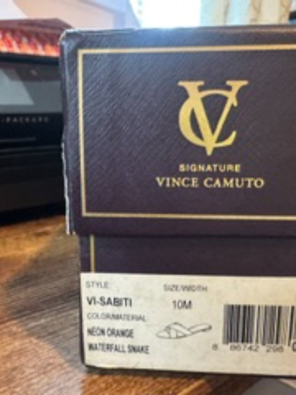 Vince Camuto Orange Slide Sandals – Women's Size 10 – Like New - Picture 6 of 6